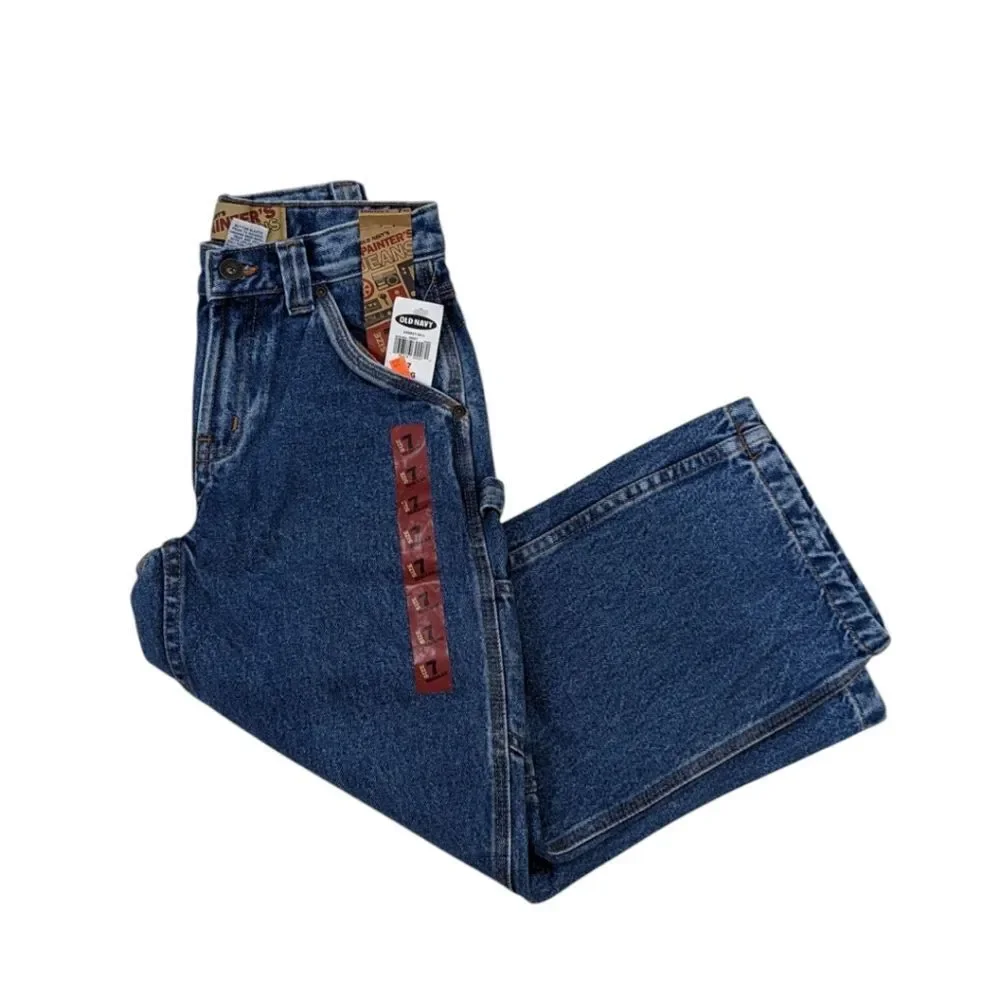 Old Navy NWT NOS Deadstock Vintage Y2k Painters Carpenter Jeans Boys Size 7